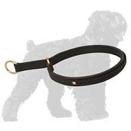 Gorgeous Wide 2 Ply Leather Choke Black Russian Terrier Collar Gorgeous Wide 2 Ply Leather Choke Black Russian Terrier Collar