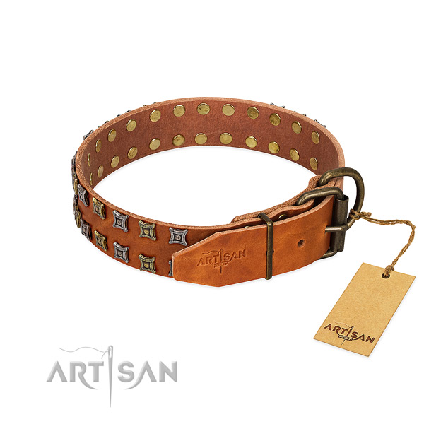 Quality leather dog collar crafted for your canine