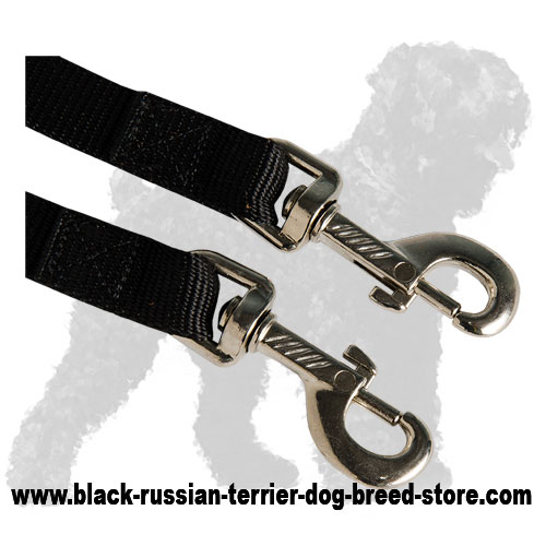 Nickel Plated Snap Hooks of Nylon Russian Terrier Coupler