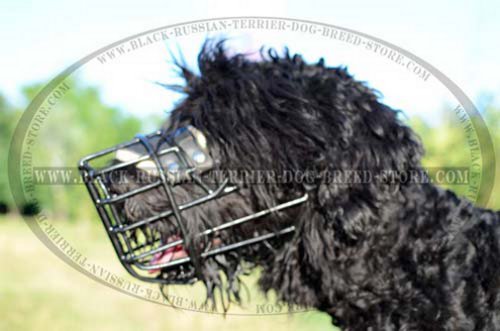 Extra comfort Dog muzzle for Black Russian Terrier