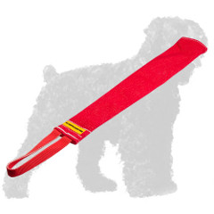 French Linen Russian Terrier Rag with Handle for Prey Drive
