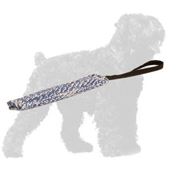 Reliable Stitched French Linen Russian Terrier Bite Tug with Handle