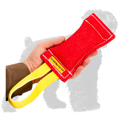 Easy to Use French Linen Russian Terrier Puppy Tug for Training