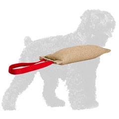 Strong Jute Black Russian Terrier Tug with Comfortable Handle