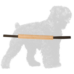 Leather Russian Terrier Bite Tug with Convenient Handles